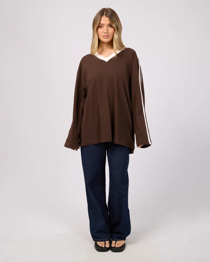 ALL ABOUT EVE - ZULU V-NECK LS TEE