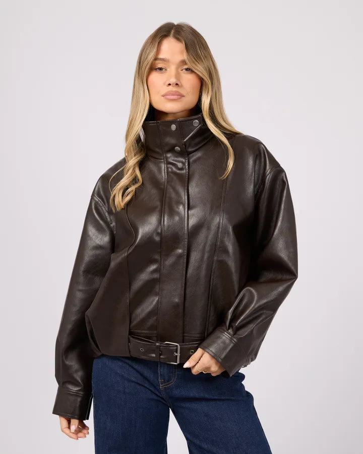 ALL ABOUT EVE - JAYNEE FUNNEL NECK JACKET