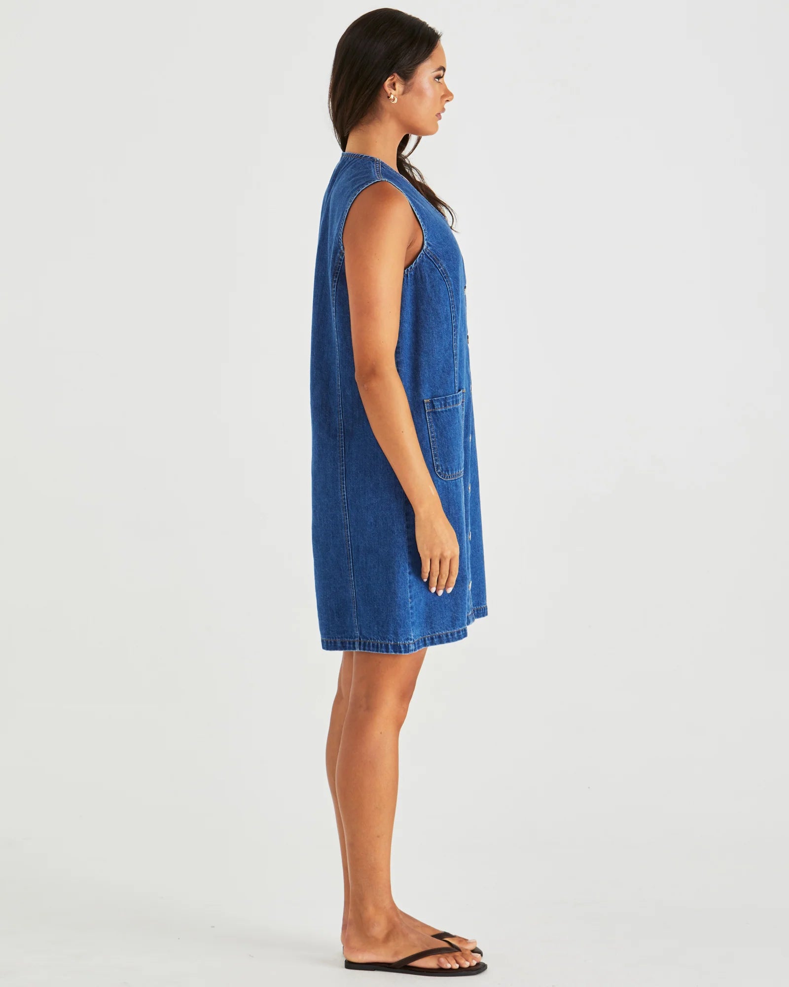 SASS - SABINE DENIM VEST DRESS
