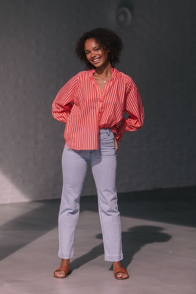 WHITE POETRY - SORRENTO SHIRRED CUFF TOP