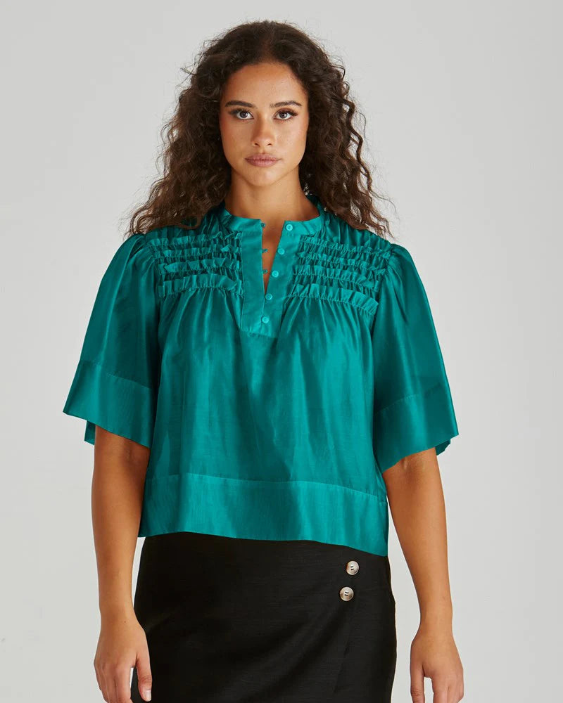SASS - FILLIP RUFFLE YOKE BLOUSE
