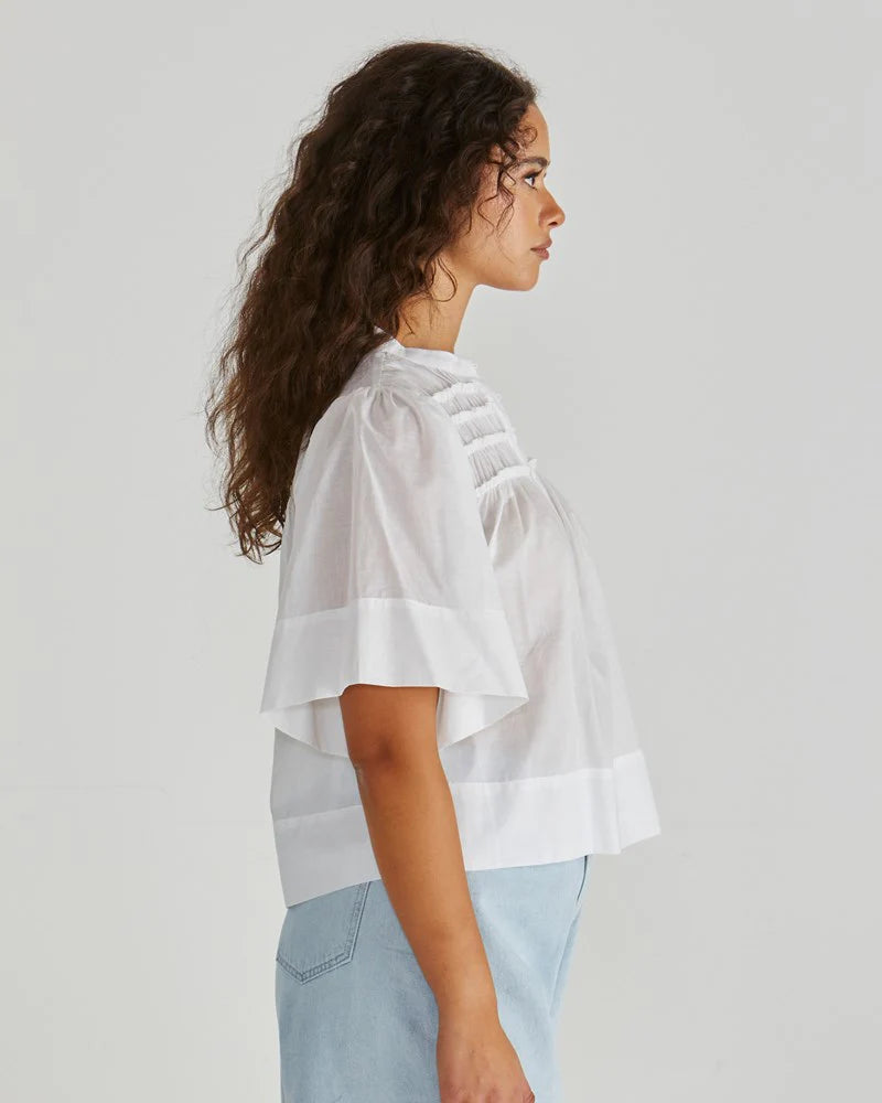 SASS - PAMMI RUFFLE YOKE BLOUSE