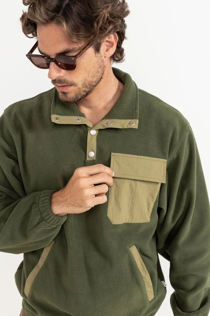 RHYTHM - FLORESTA BUTTON FLEECE