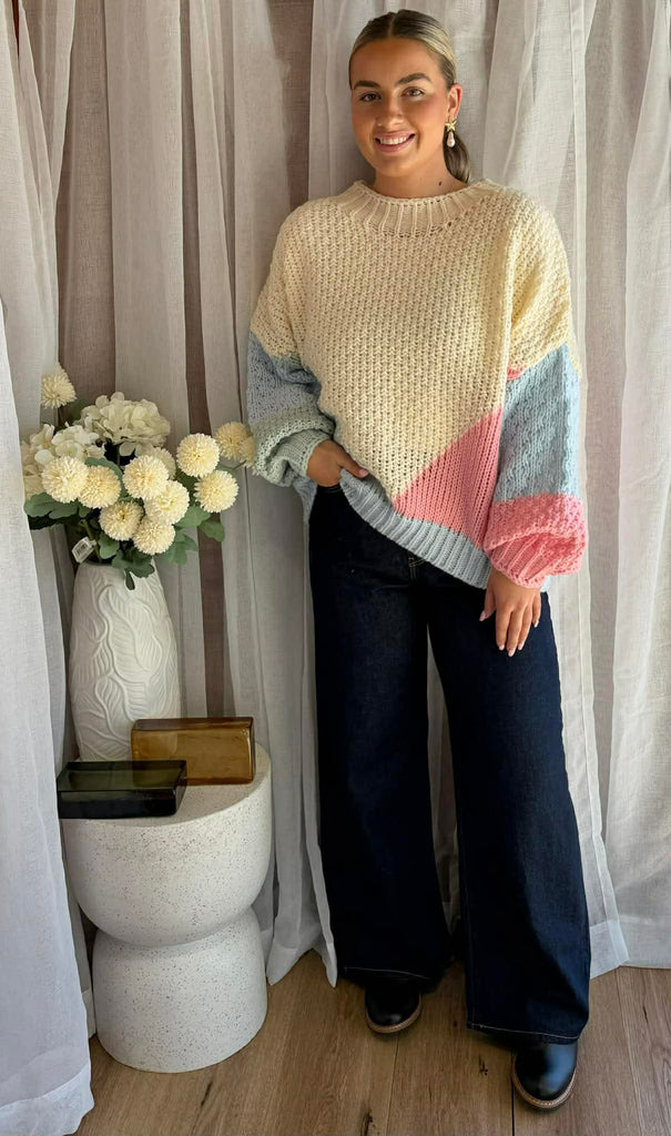 MIRACLE - COLOURBLOCK TRI KNIT