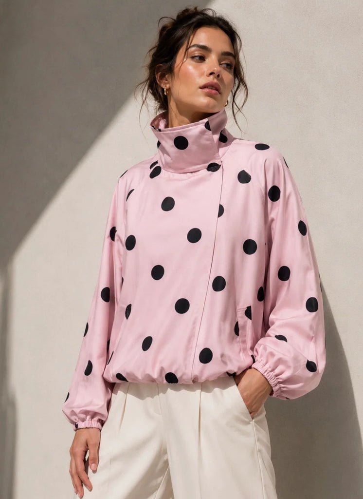 SMAIBULUN - PRESS STUD POLKA DOT JACKET