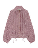 SMAIBULUN - GINGHAM DRAWSTRING JACKET