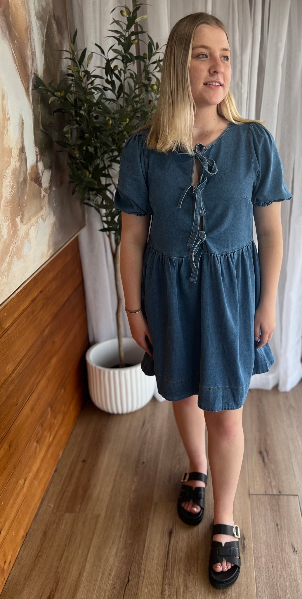 SWEET POT - DENIM DRESS