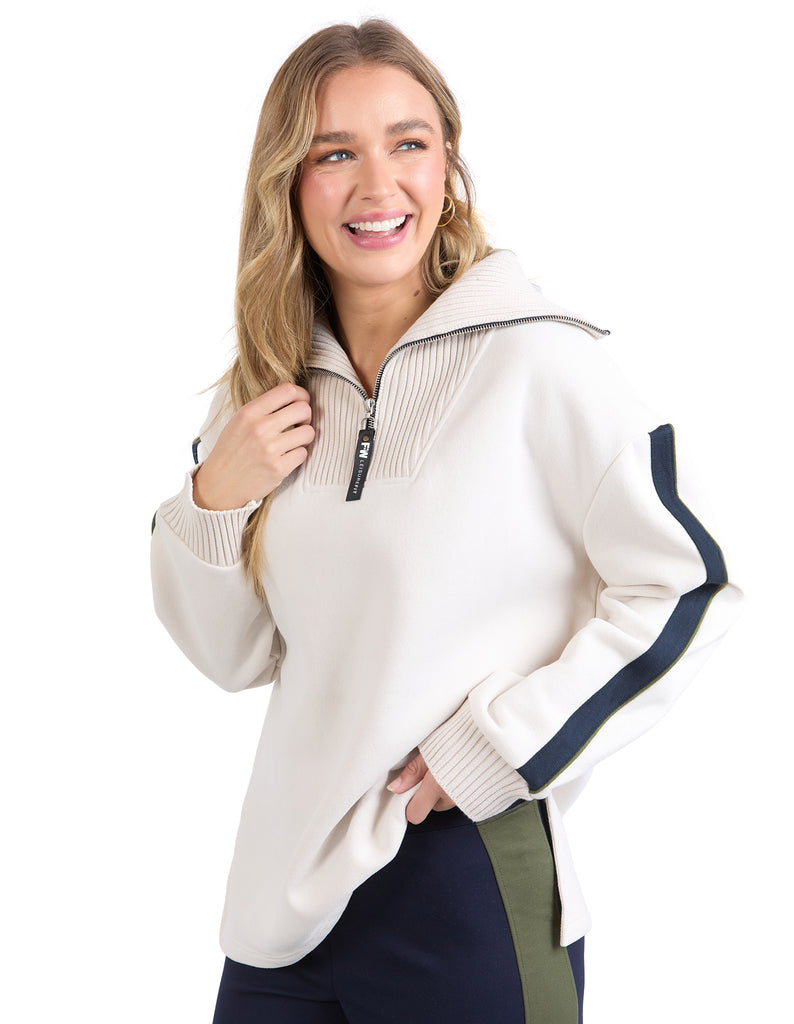 FOXWOOD - KNIT COLLAR CREW