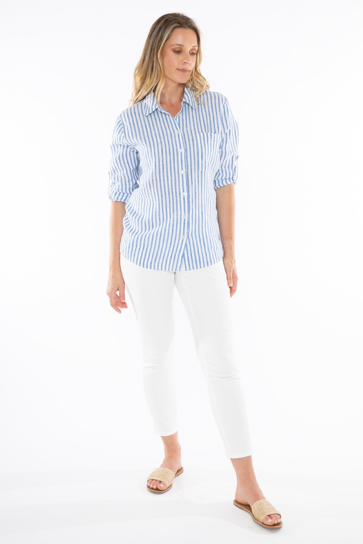 JUMP - STRIPE LINEN SHIRT