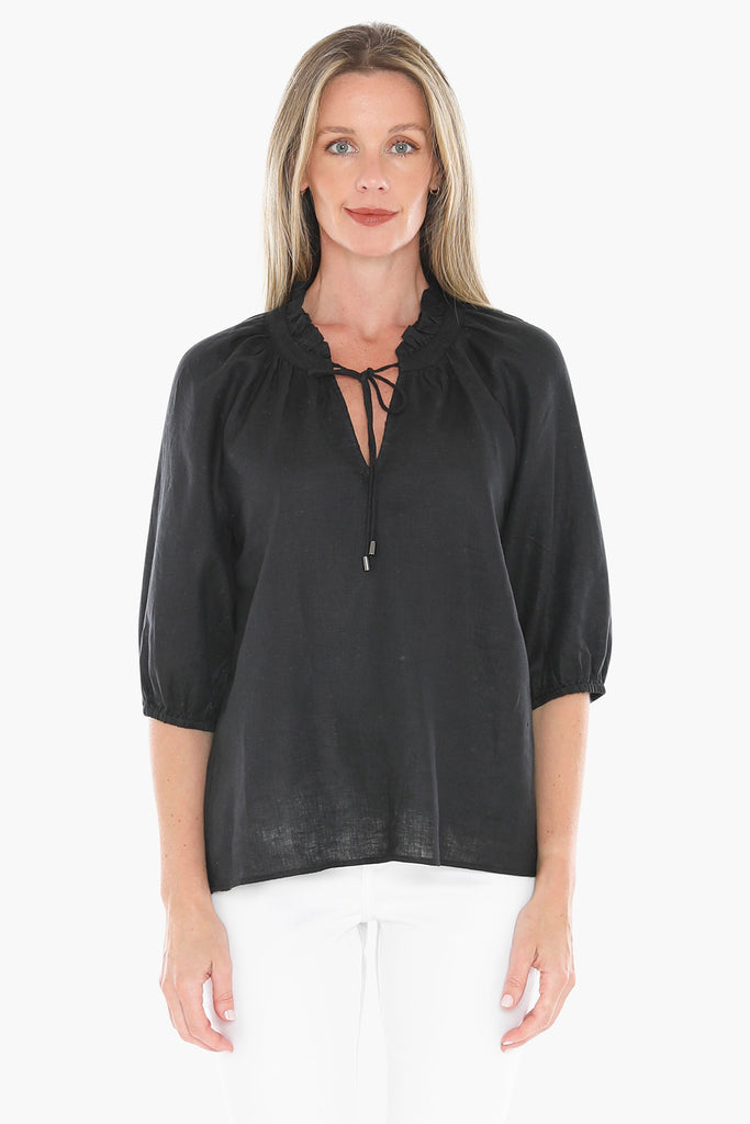 JUMP - RUFFLE NECK TOP