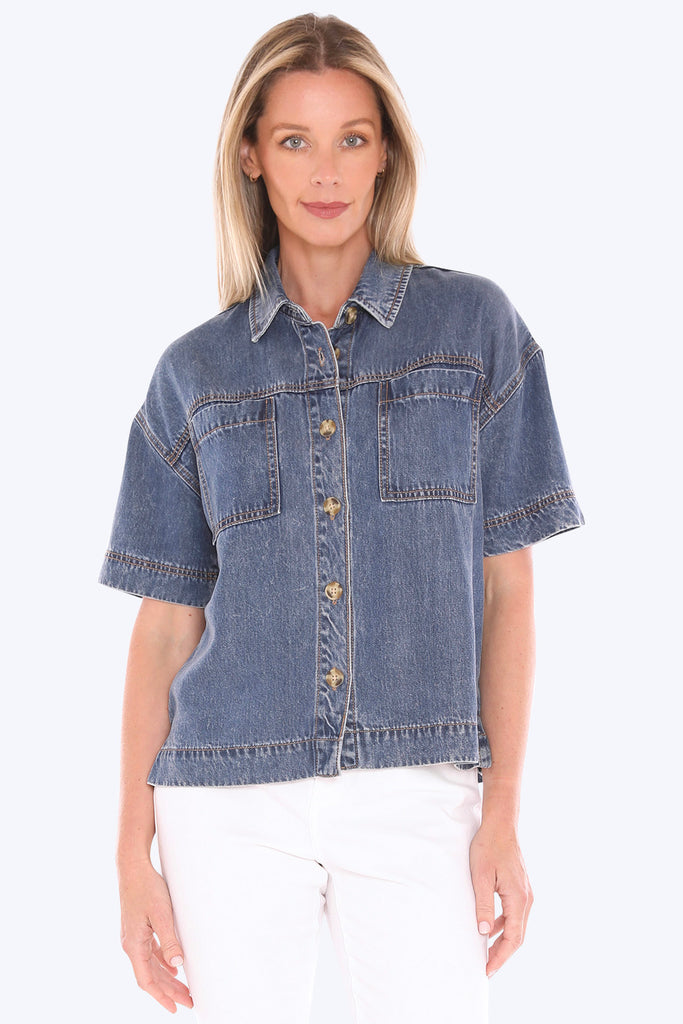 JUMP - SOFT DENIM S/S SHIRT