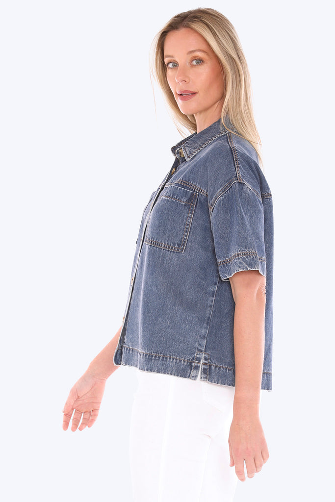 JUMP - SOFT DENIM S/S SHIRT