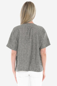 JUMP - 2 POCKET LINEN TOP