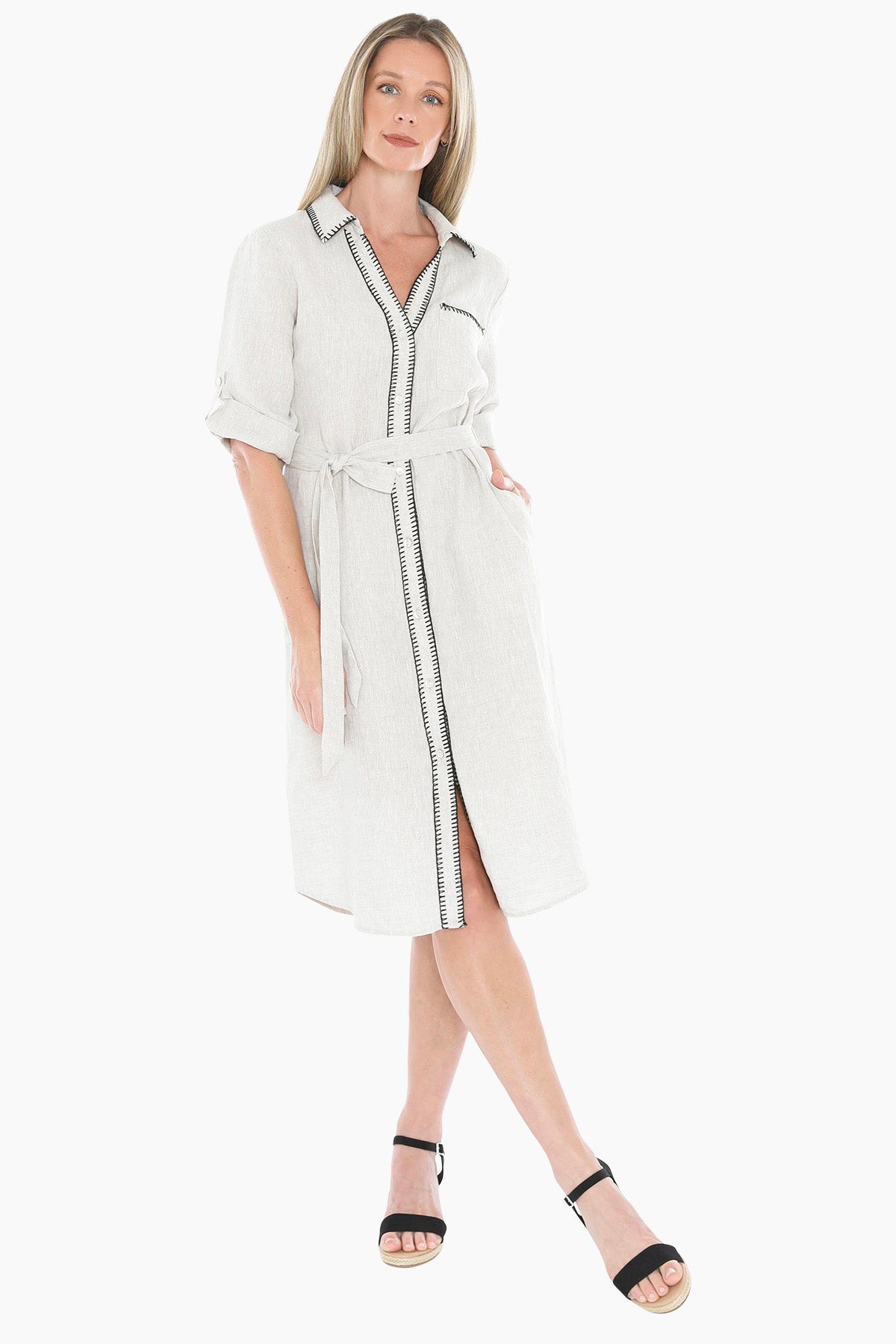 JUMP - BLANKET STITCH DRESS