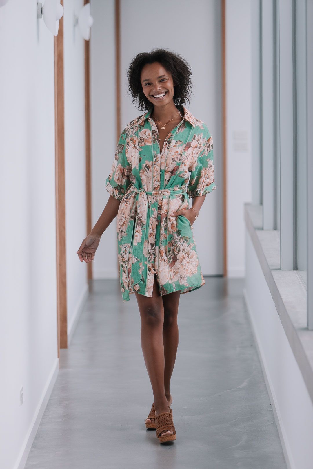 MIRACLE - PARISIAN FLOWER SHIRT DRESS