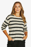 JUMP - SLUB STRIPE PULLOVER