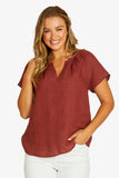 JUMP - SHIRRED NECK TOP