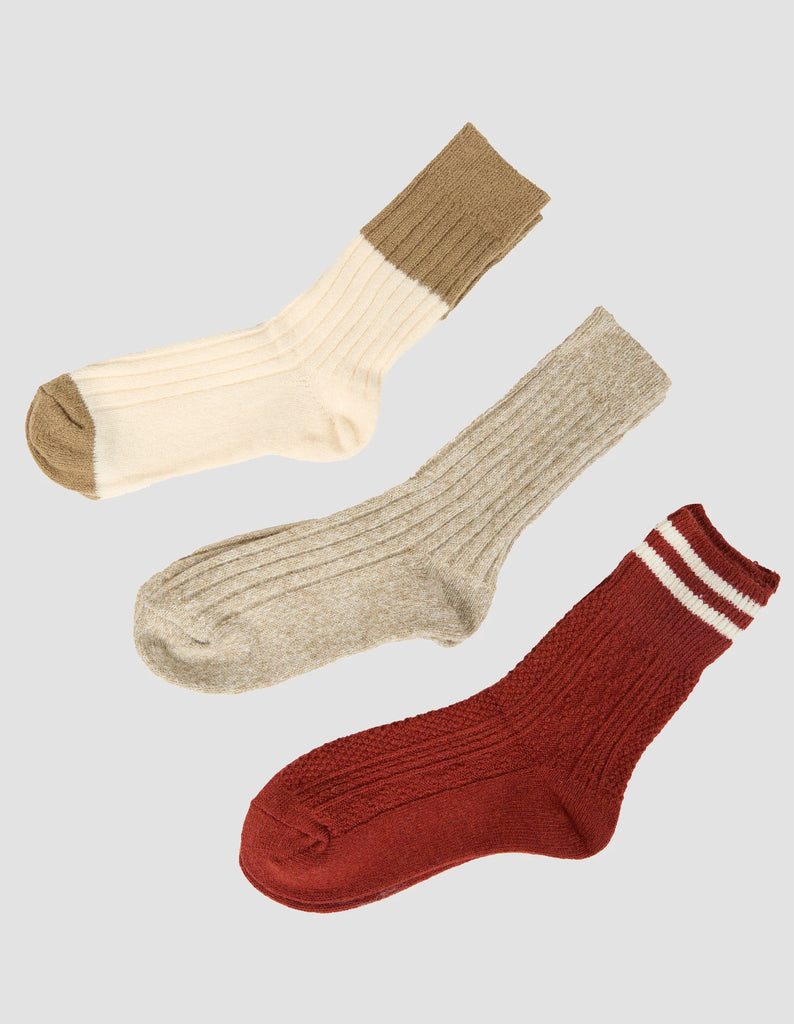 ALL ABOUT EVE - CABIN KNIT SOCK 3PK