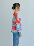 WORTHIER - ASHLYN RAINBOW STRIPE KNIT