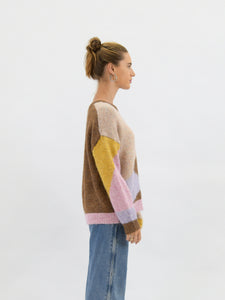 WORTHIER - SPLICED COLOUR BLOCK JUMPER