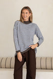 MISS MARLOW - STRIPE HI LOW CURVE HEM KNIT