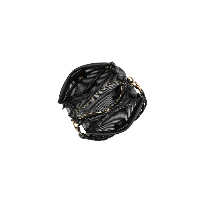 BLACK CAVIAR - LUA PLAIT 3 COMPARTMENT HANDBAG