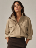 SURII - COTTON CHECK FUNNEL NECK JACKET
