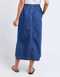 ELM - CLOVER MIDI DENIM SKIRT