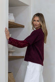MIRACLE - LACE SLEEVE OVERLAY KNIT