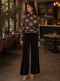 SURII - PLAID CHECK MESH TOP