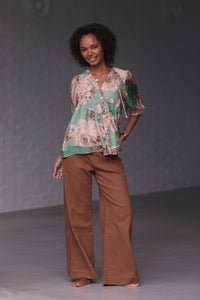 MIRACLE - PARISIAN FLOWER BUTTON TOP