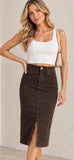 COUNTRY DENIM - SPLIT FRONT SKIRT