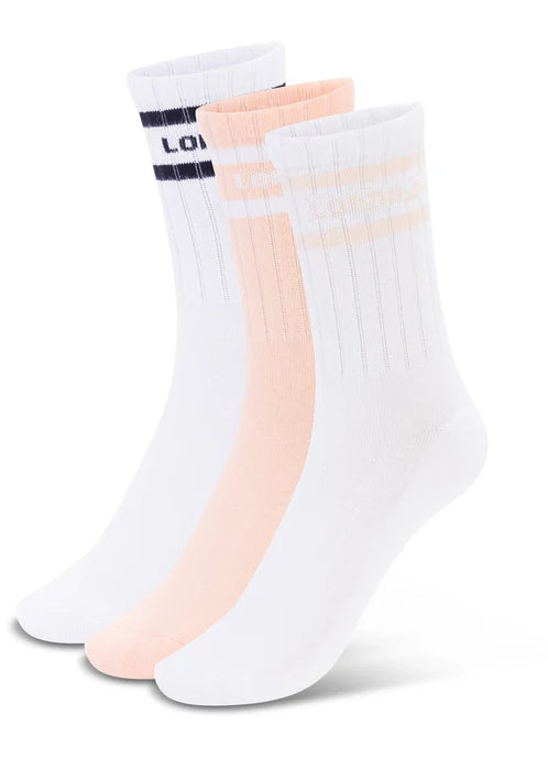 LORNA JANE - SPORTY CREW 3PK SOCKS