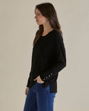 BETTY BASICS - HENDRIX RIBBED LONG SLEEVE TEE