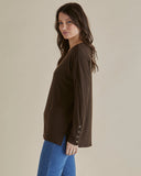 BETTY BASICS - HENDRIX RIBBED LONG SLEEVE TEE