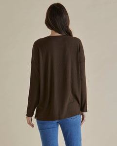 BETTY BASICS - HENDRIX RIBBED LONG SLEEVE TEE