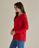 BETTY BASICS - HENDRIX RIBBED LONG SLEEVE TEE