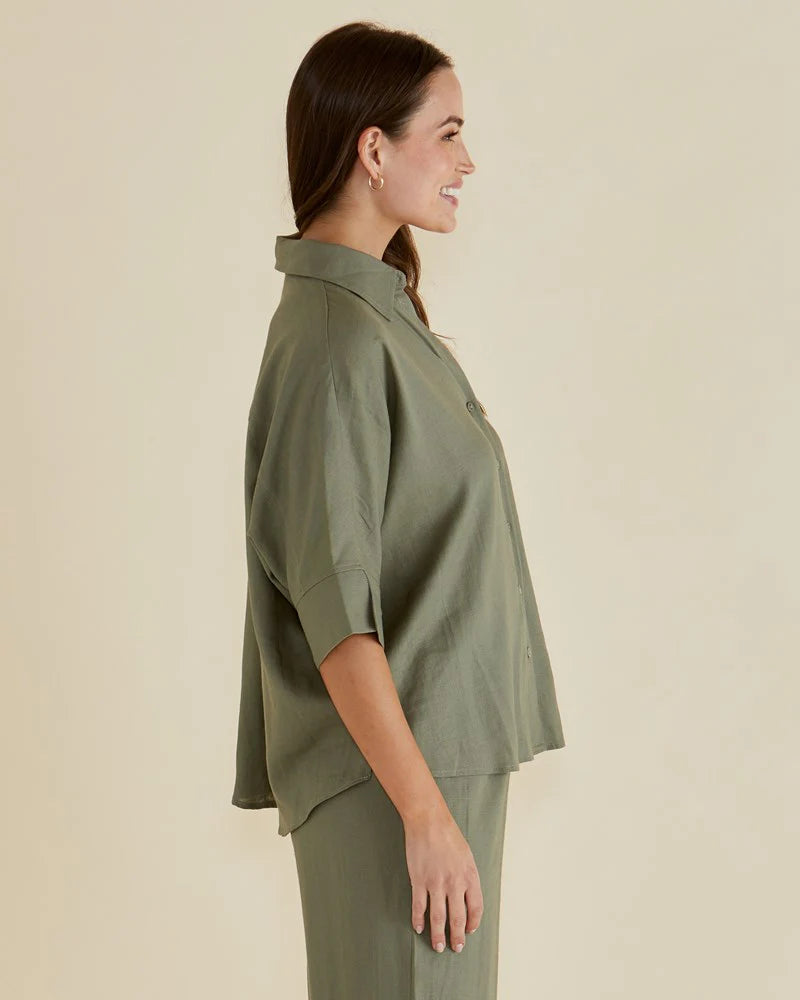 BETTY BASICS - LYNWOOD LINEN SHIRT