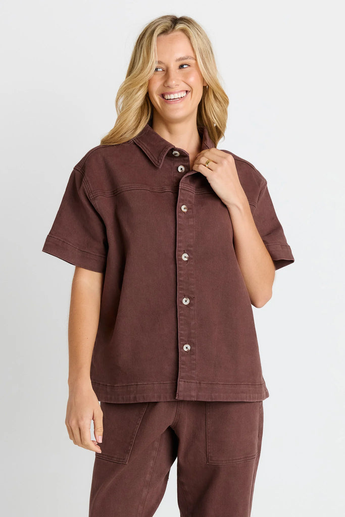 BETTY BASICS - QUINN COTTON SHIRT