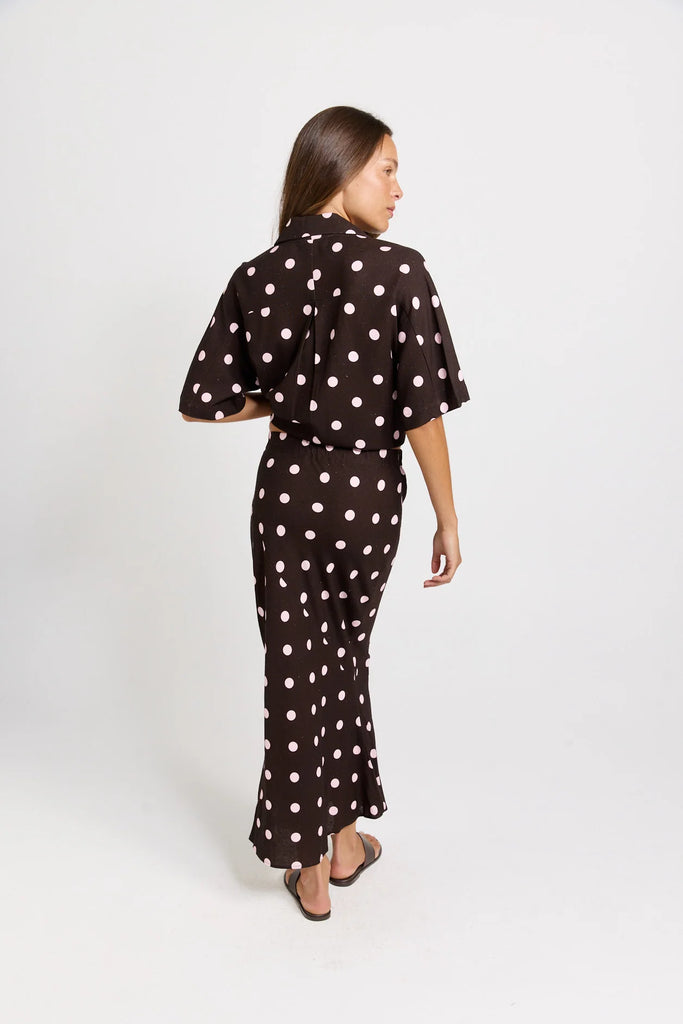 BETTY BASICS - SABLE BIAS YOKE SKIRT