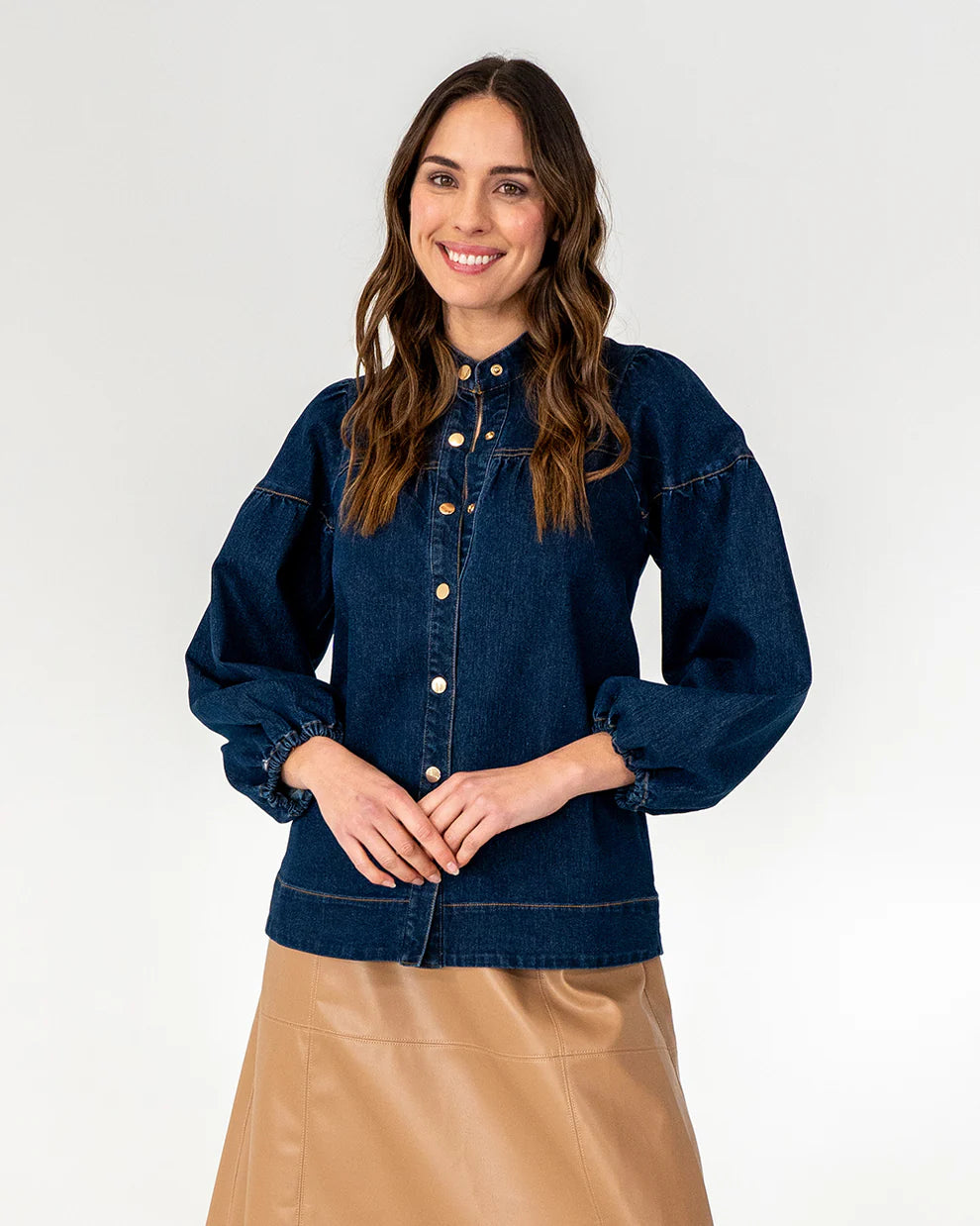 ELMS + KING - BERKELEY DENIM BLOUSE