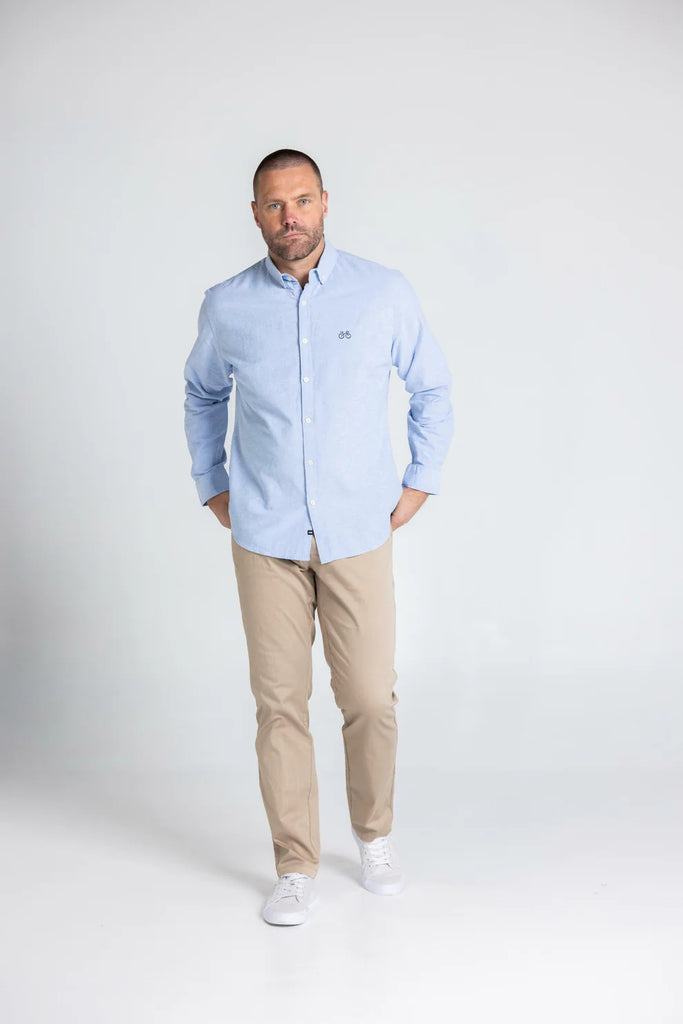 BLACK WOOD - REEDY OXFORD LONG SLEEVE SHORT