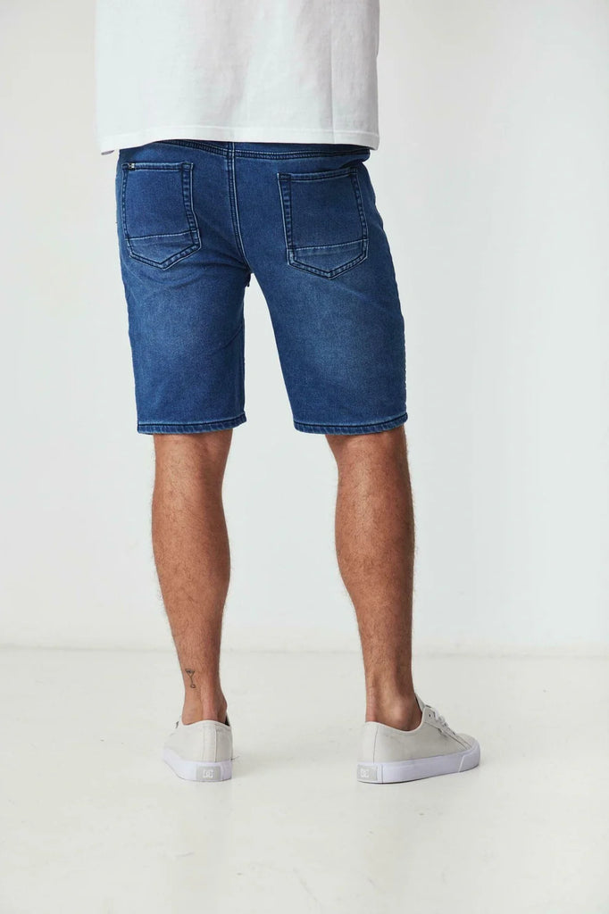 BLACK WOOD - BRIGGS ELASTIC DENIM SHORT