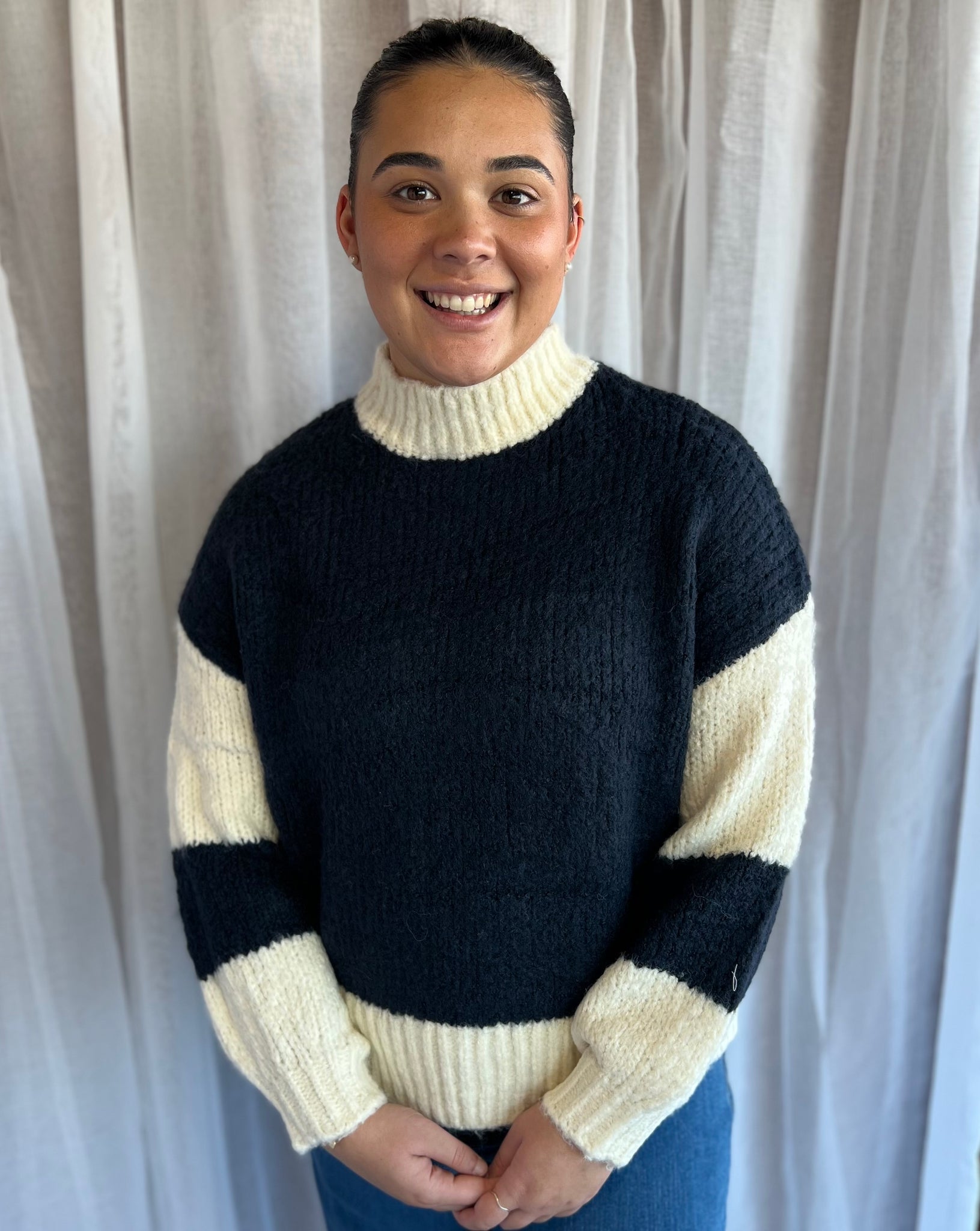 EBBY & I - NINA TWO TONES SWEATER
