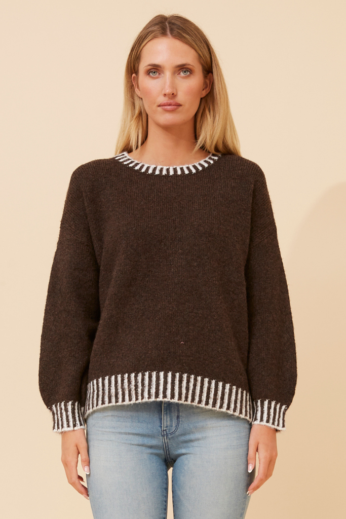 CKM - CONTRAST TRIM DETAIL PULLOVER