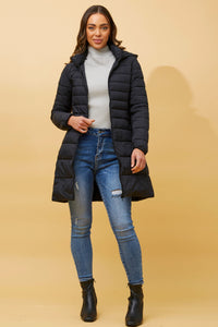 CKM - LONGLINE PUFFER COAT WITH HOOD