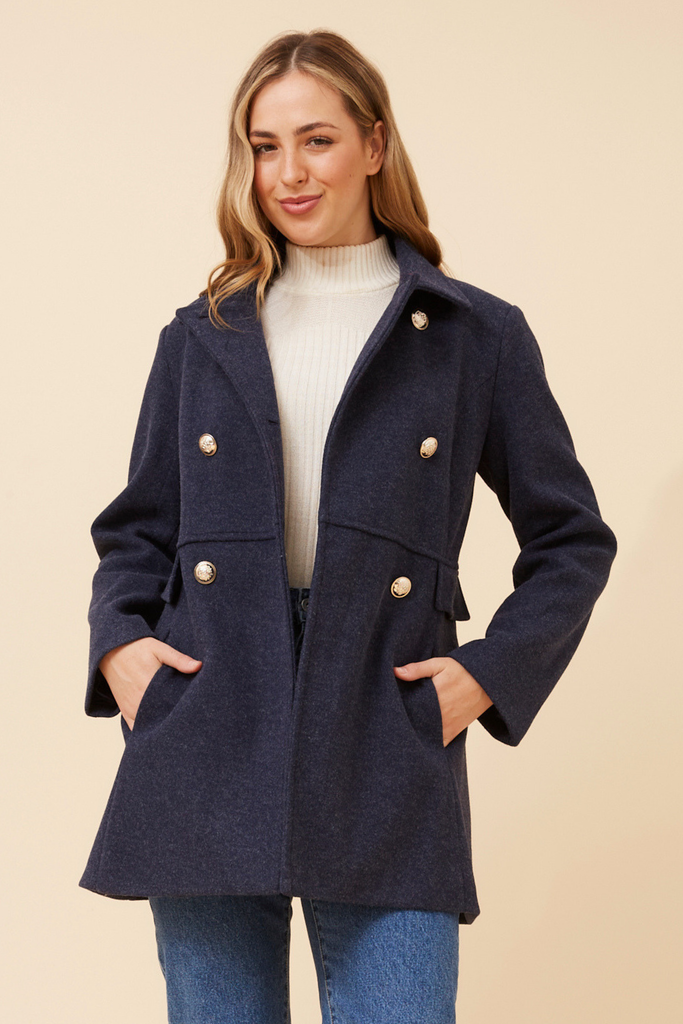 CKM - COAT WITH GOLD BUTTONS