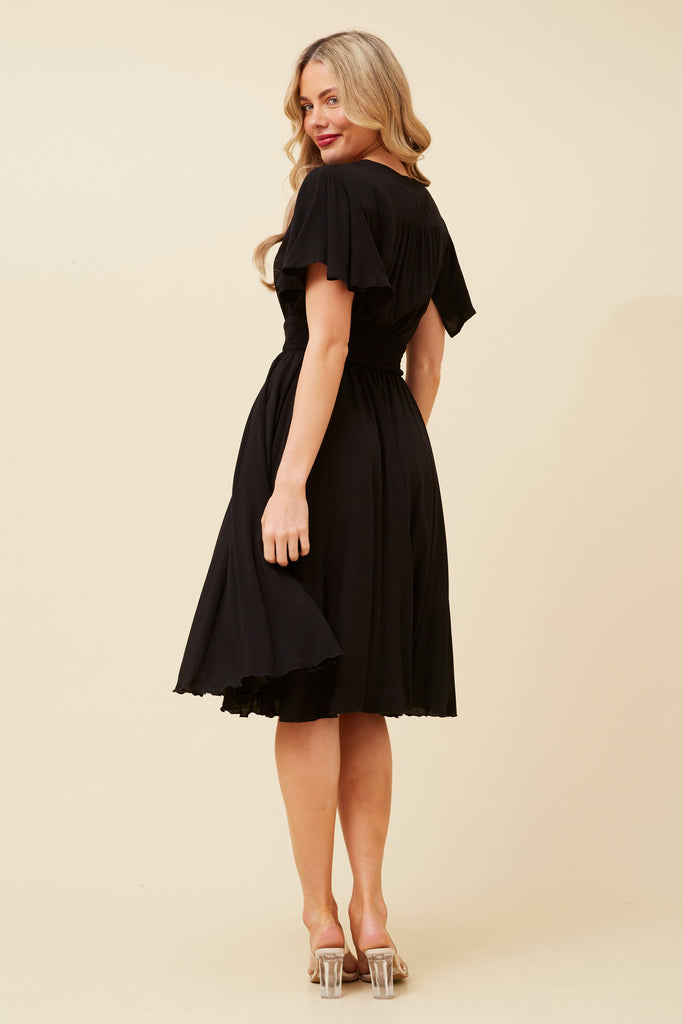 CKM - SHORT SLEEVE BUTTON FRONT DRESS
