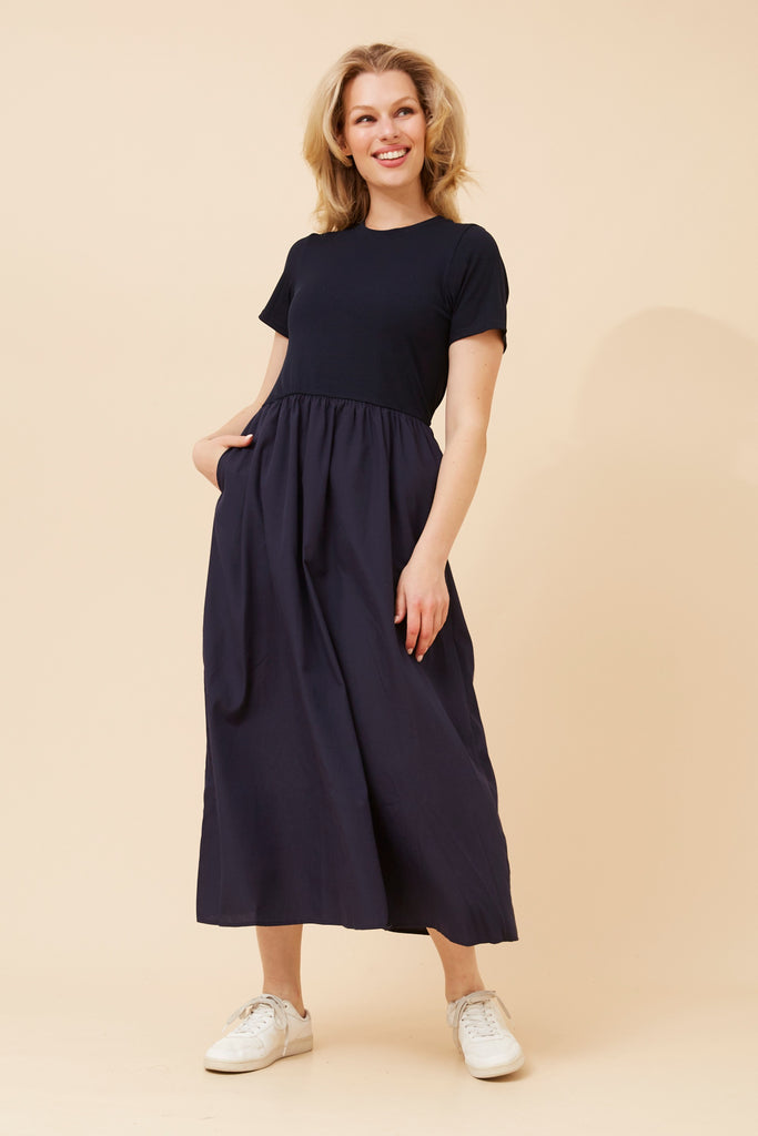 CKM - SHORT SLEEVE MIDI DRESS