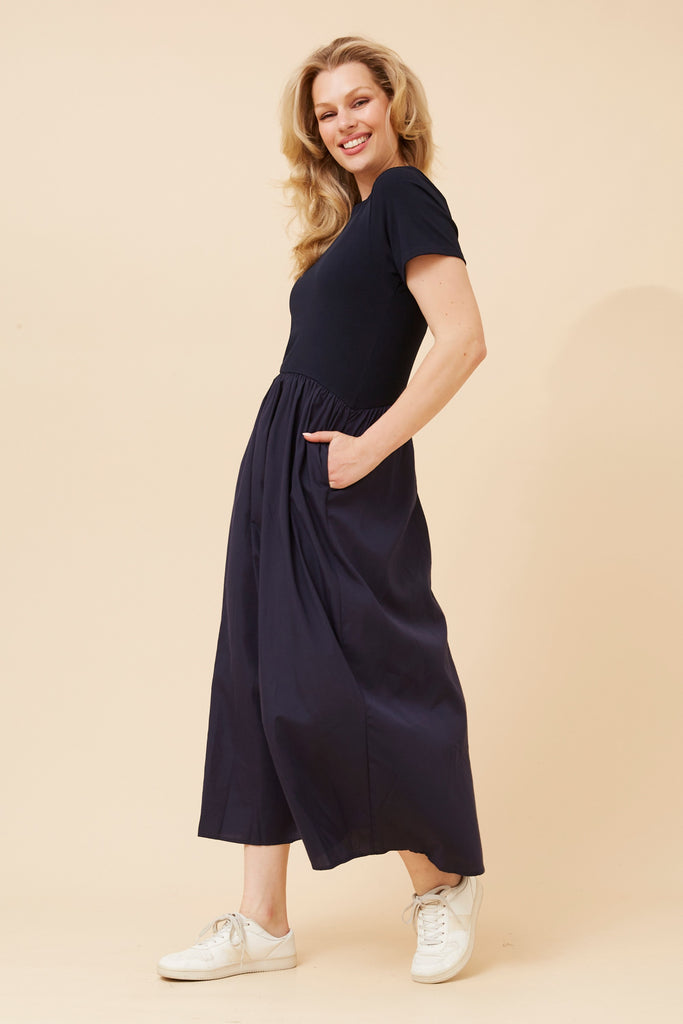 CKM - SHORT SLEEVE MIDI DRESS